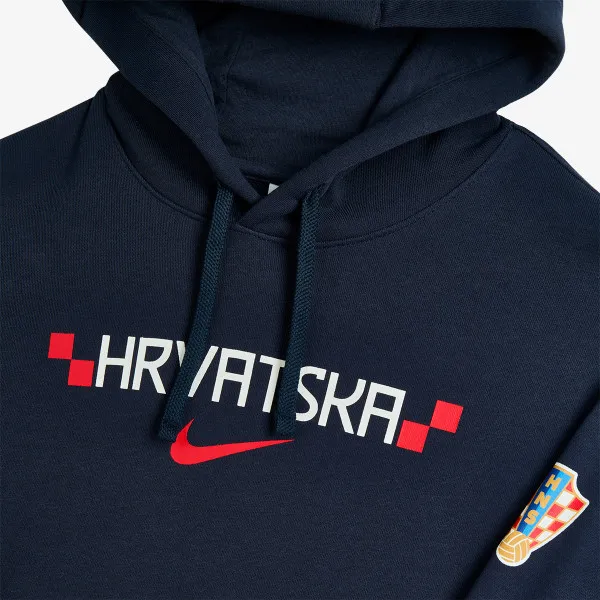 Nike CRO M NK PO CLUB HOODIE FT-OBSIDIAN/WHIT 