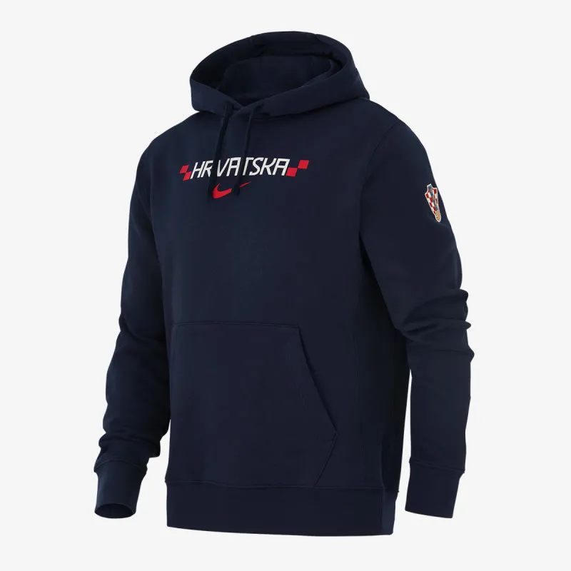 Nike CRO M NK PO CLUB HOODIE FT-OBSIDIAN/WHIT 