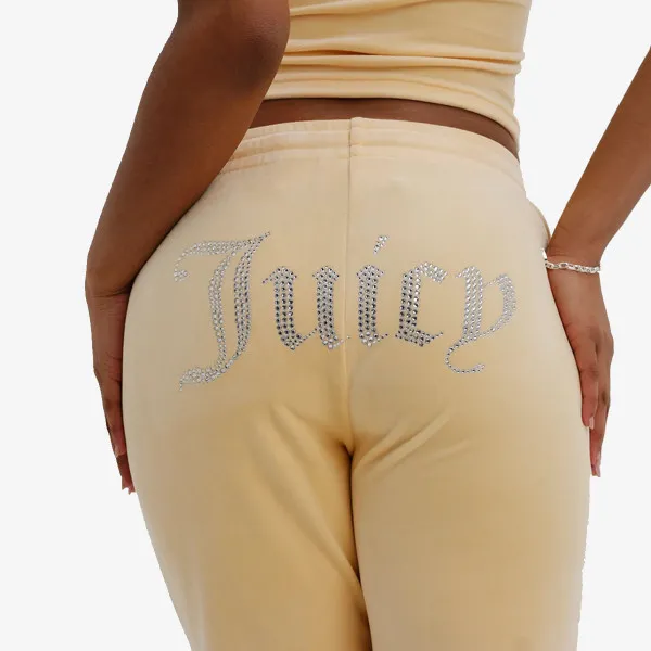 HLAČE VELOUR TRACK PANT WITH DIAMANTE BRANDIN 