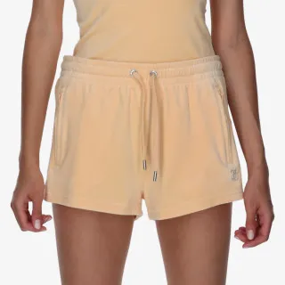 VELOUR TRACK SHORTS WITH DIAMANTE BRANDI 