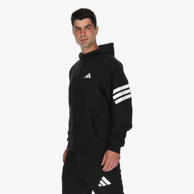 adidas Majica s kapuljačom s patentom 3-Stripes 