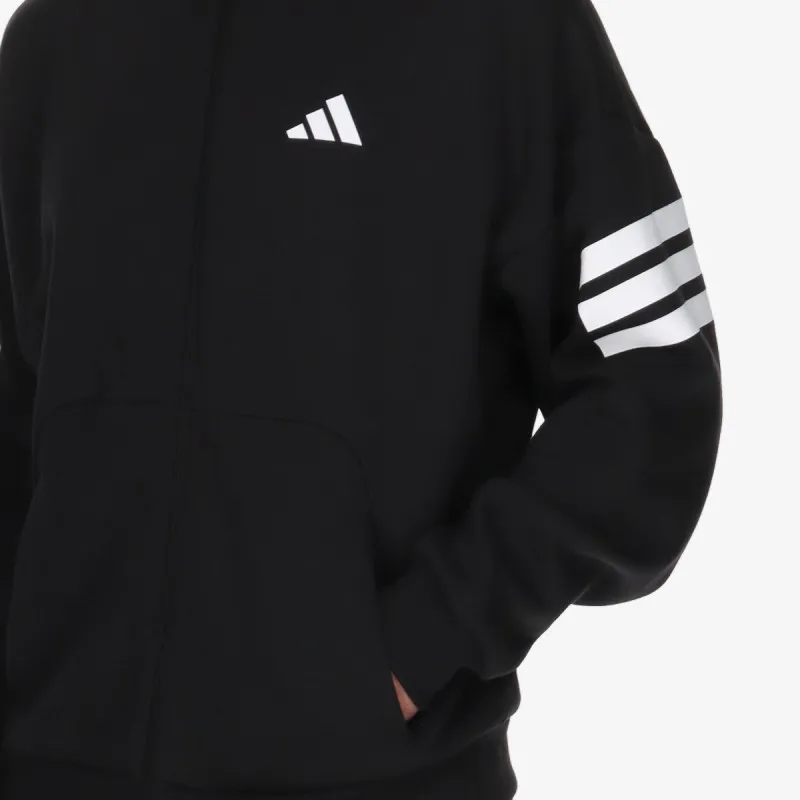adidas Majica s kapuljačom s patentom 3-Stripes 
