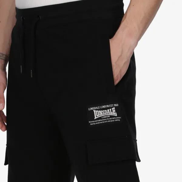 LONSDALE HLAČE Black London Cuffed Pants 
