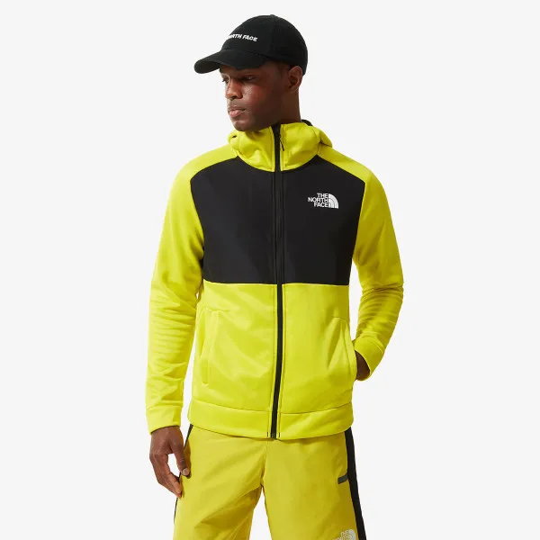 The North Face Majica dugih rukava s patentom M MA FZ FLEECE ACIDYLW/TNFBLK 