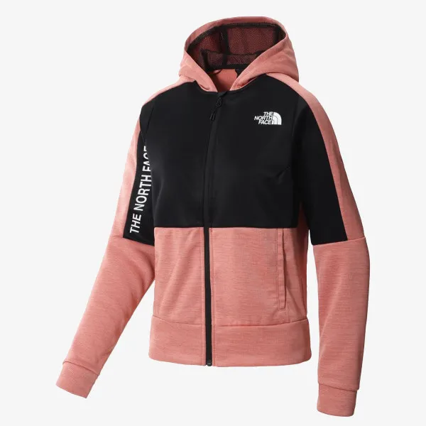 The North Face Majica dugih rukava s patentom W MA FZ FLEECE RSDWNDHTHR/TNFB 