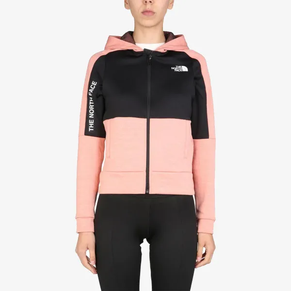 The North Face Majica dugih rukava s patentom W MA FZ FLEECE RSDWNDHTHR/TNFB 