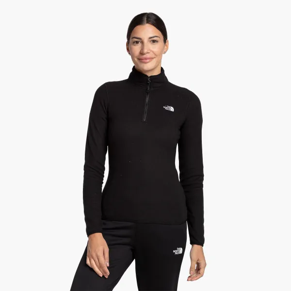 The North Face Majica dugih rukava s polu patentom W 100 GLACIER 1/4 ZIP - EU 