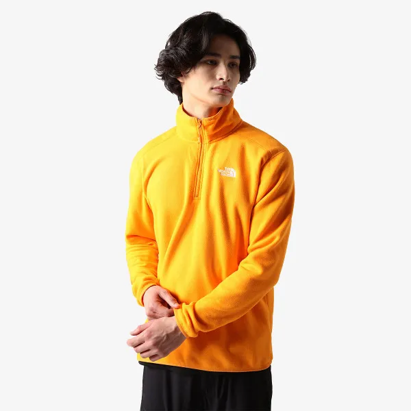 The North Face Majica dugih rukava s polu patentom M 100 GLACIER 1/4 ZIP - EU CONE ORANGE 