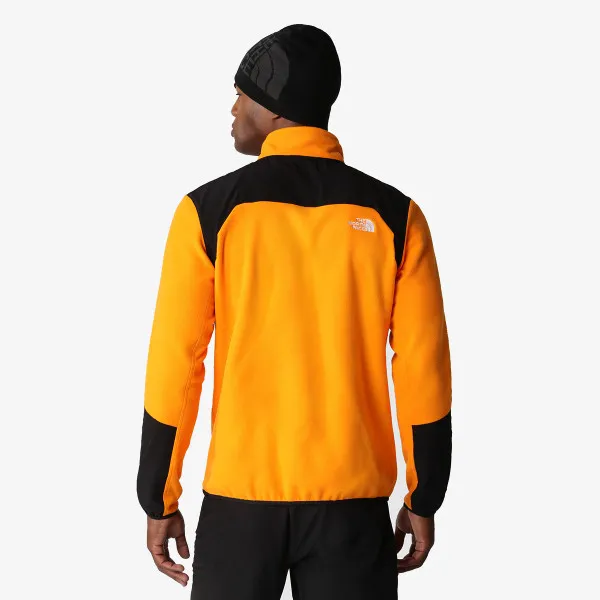 The North Face Majica dugih rukava s polu patentom M GLACIER PRO 1/4 ZIP - EU CONE ORANGE/T 