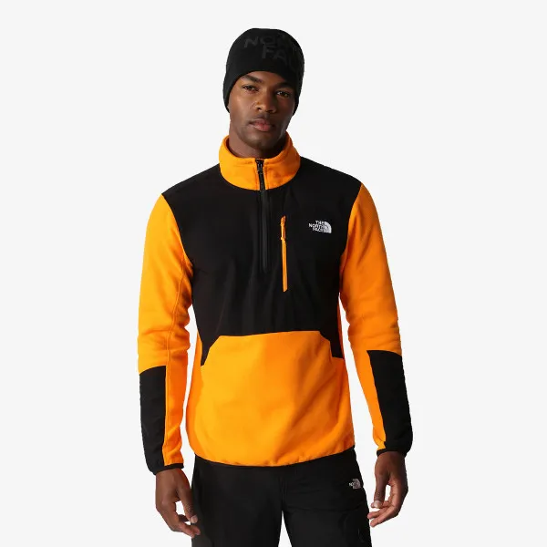 The North Face Majica dugih rukava s polu patentom M GLACIER PRO 1/4 ZIP - EU CONE ORANGE/T 