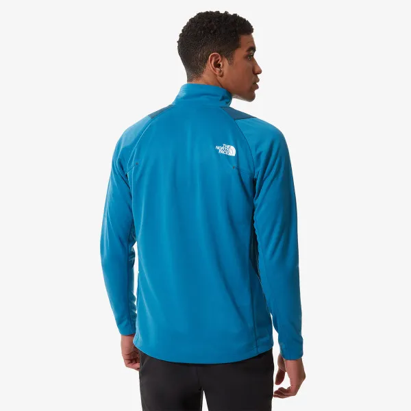 The North Face Majica dugih rukava s polu patentom MS AO 1/4 ZIP BNFBLU/MNTRYBLU 