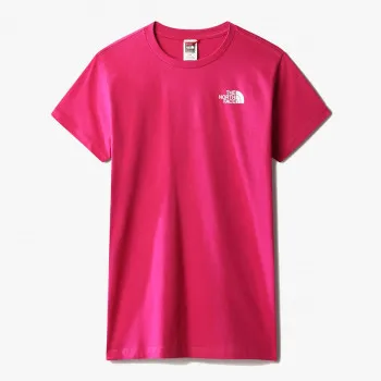 NORTH FACE T-SHIRT W S/S RED BOX TEE FUSCHIA PINK 