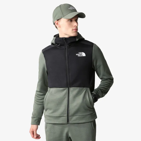 The North Face Majica dugih rukava s patentom M MA FULL ZIP FLEECE - EU THYMEDARKHEATH 