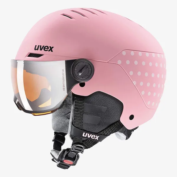 Uvex Kaciga uvex rocket jr. visor pink confetti mat 