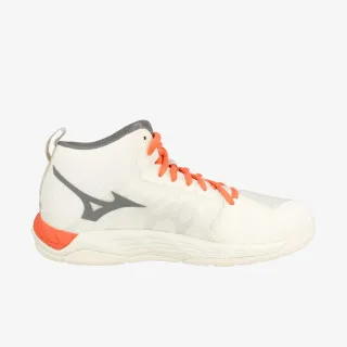 Mizuno WAVE SUPERSONIC 2 MID SNOW WHITE / QUIET SHADE / HOT CORAL 