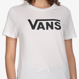 VANS T-SHIRT WM DROP V SS CREW-B WHITE-BLACK 