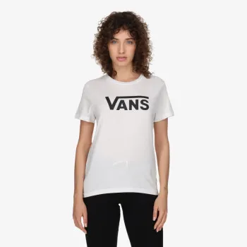 VANS T-SHIRT VANS T-SHIRT WM DROP V SS CREW-B WHITE-BLACK 