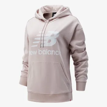 New Balance MAJICA S KAPULJAČOM ESSENTIALS STACKED LOGO OVERSIZED PO HOO 
