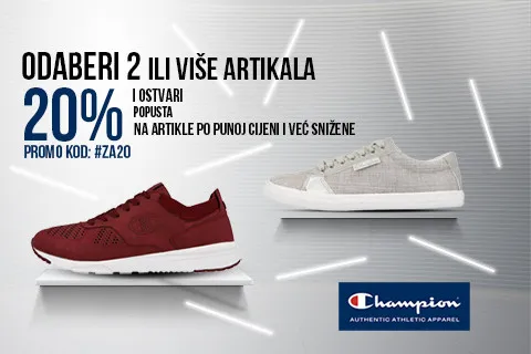 20% NA WEB KUPOVINU CHAMPION MODELA