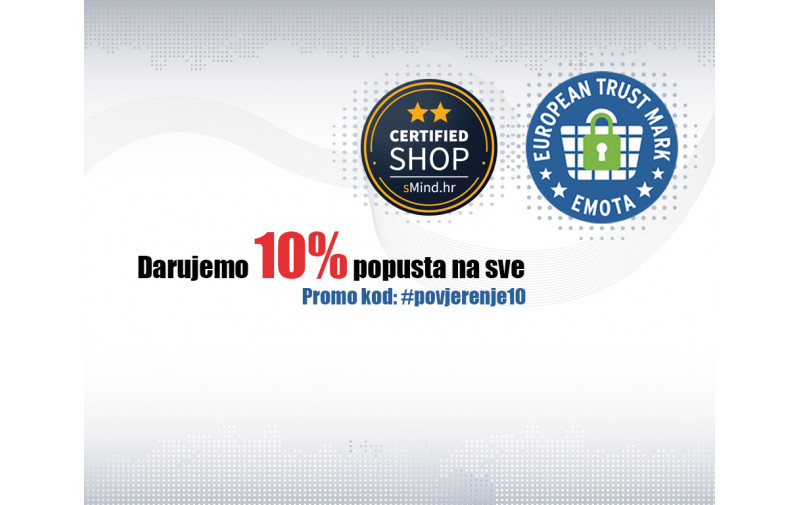 Certified Shop® oznaka – proslavite s nama i iskoristite 10% popusta na SVE