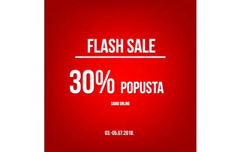 Novi Flash Sale s 30% popusta na web shopu!