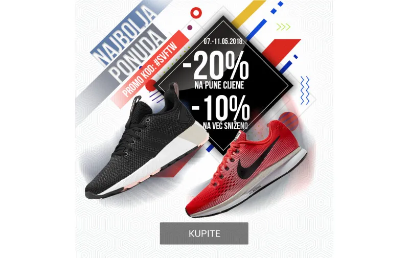 Pet dana popusta na odabrane modele obuće