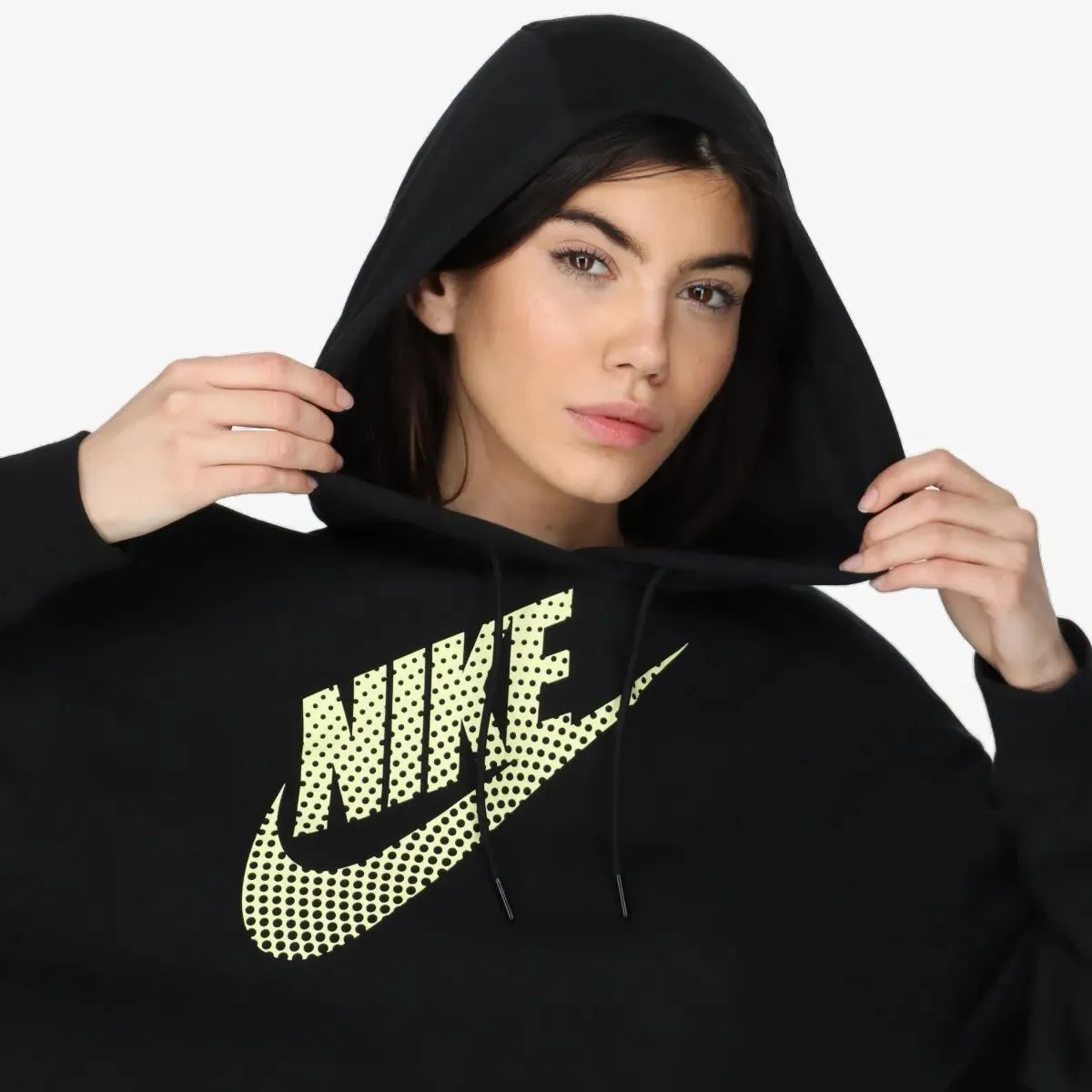 Nike Majica s kapuljačom W NSW FLC PO HOODIE CROP DNC 
