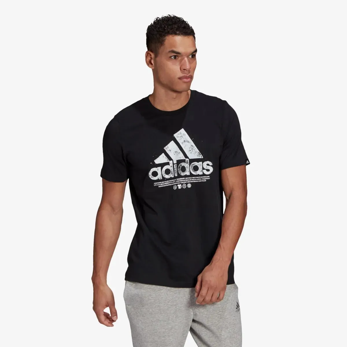 adidas T-shirt RECYCLED COTTON LOGO GRAPHIC 