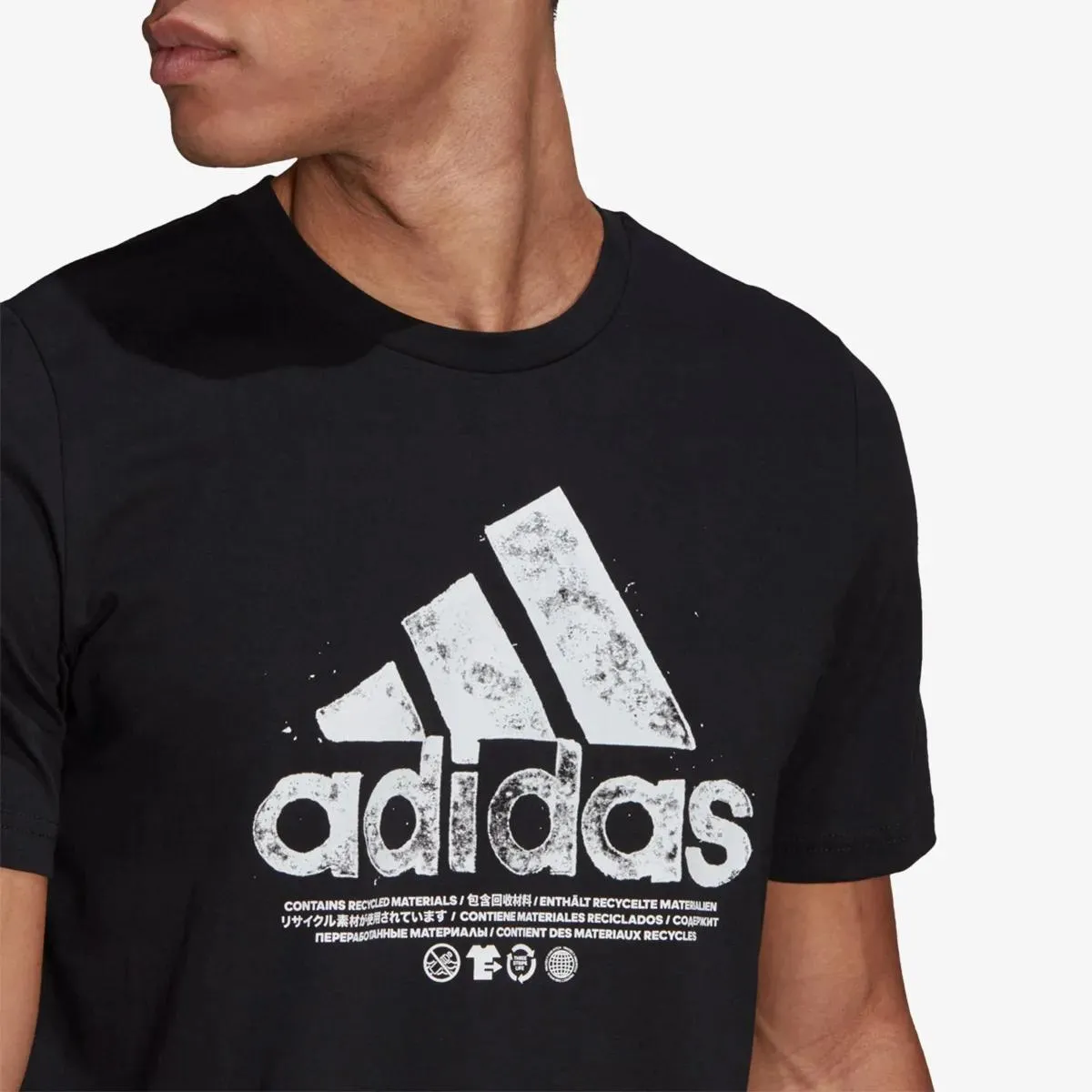 adidas T-shirt RECYCLED COTTON LOGO GRAPHIC 