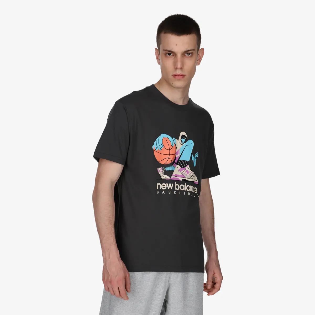 New Balance T-SHIRT Hoops Cotton Jersey Short Sleeve T-shirt 